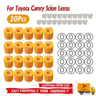 20Pack For Toyota Avalon Camry Highlander RAV4 Tacoma Sienna Engine Oil Filter