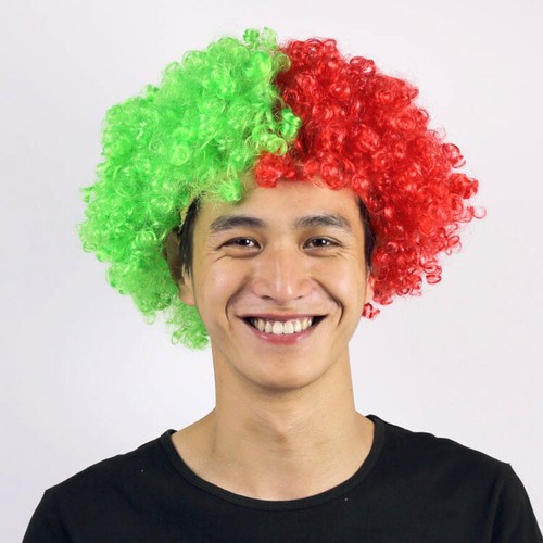 World Cup Football Team Supporters Wig Novelty Hair For Sports Soccer - Picture 18 of 44