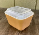 Vintage Pyrex 501  Refrigerator Dish with lid  Woodland Brown/Tan