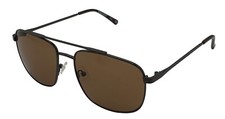 Timberland Sunglass Mens Dark Ruthenium Metal Rectangle Aviator, TB7257. 12E