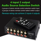 B060 Audio Selector Audio Switcher 4 IN 2 OUT Lossless Bidirectional Switching
