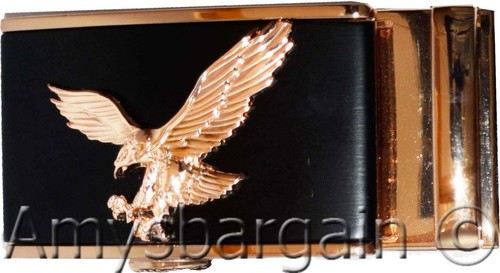 Hebilla de cinturón para hombre. Hebilla de cinturón deslizante automática, hebilla de águila de aterrizaje solamente - Imagen 9 de 12