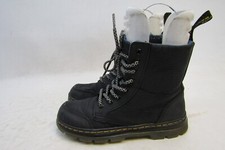 Dr. Martens Combs Cap J Youth Size 1 Black Lace Up Zip 8 Eye Ankle Boots