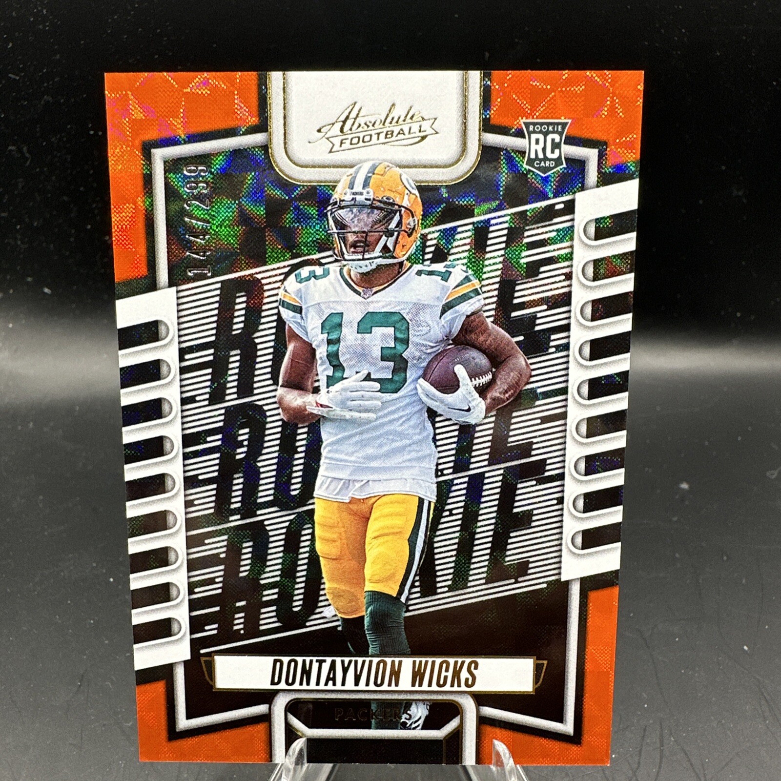 2023 Panini Absolute Orange hyper #'d /299 #199 Dontayvion Wicks  Rookie RC