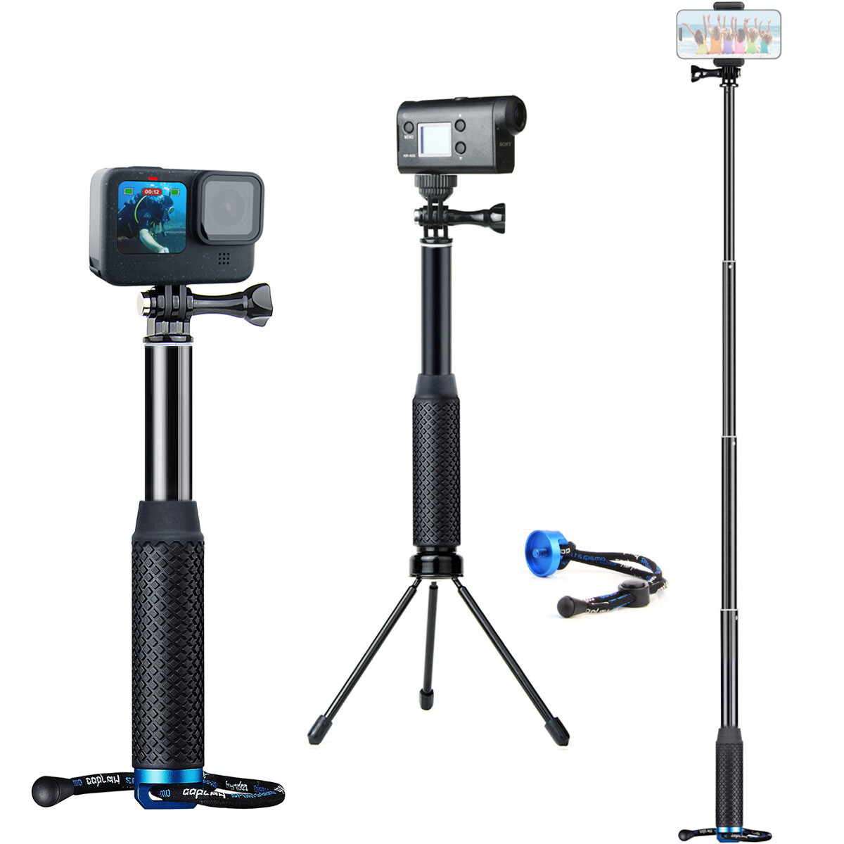 29''Selfie Stick Extendable Monopod Telescopic Handheld Pole for