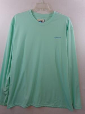Magellan T Shirt Men's 2XL Aqua Long Sleeve Big Logo T Shirt New Without Tags