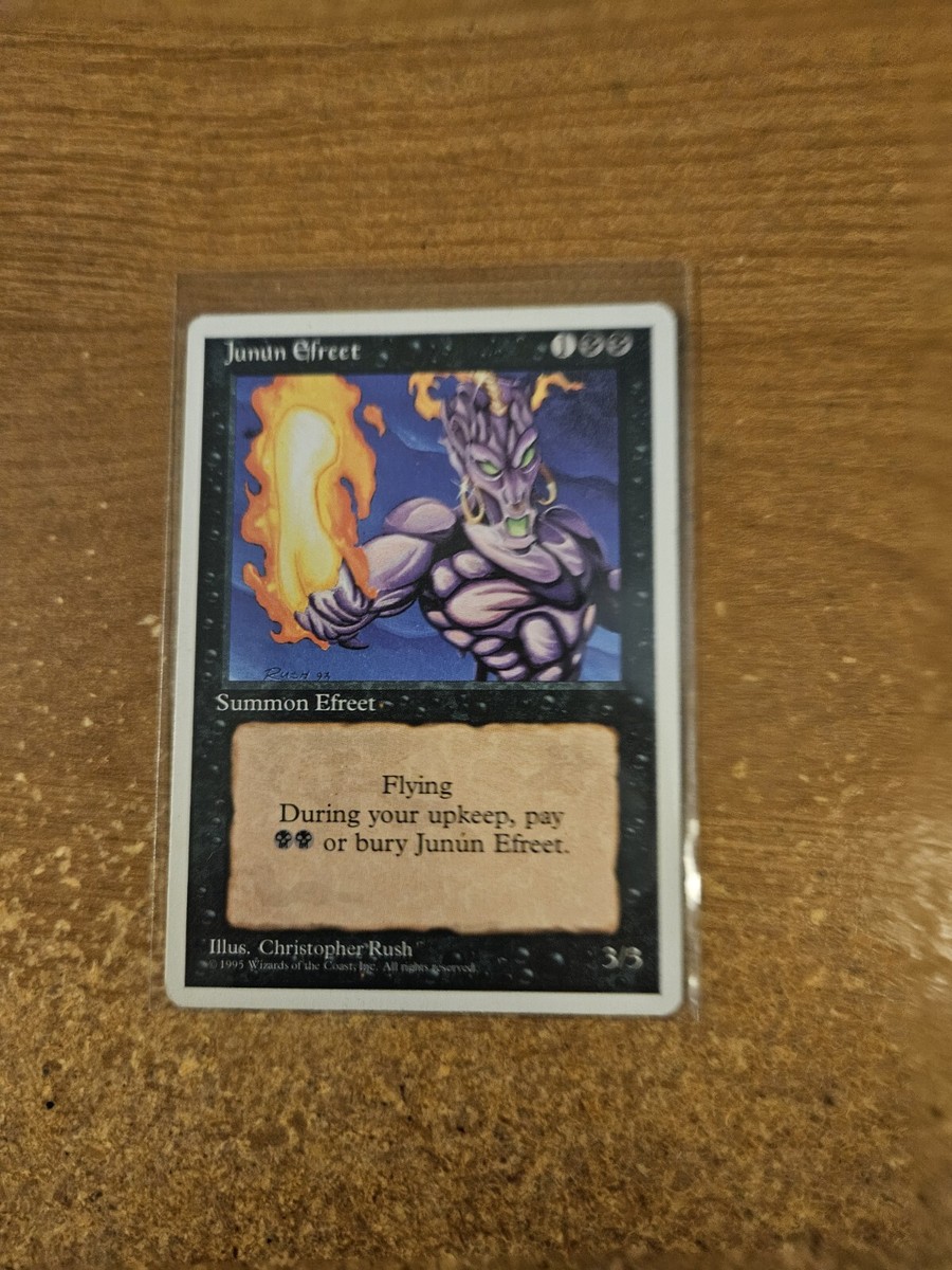 MAGIC THE GATHERING 4TH EDITION UNCOMMON JUNUN EFREET MODERATELY 