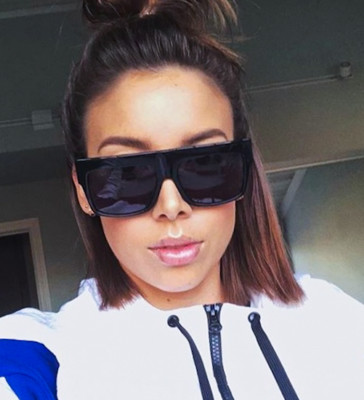 AIRE - Whirlpool - Occhiali Da Sole Aviatore Oversize Nero Con Lenti Tinte Color Cuoio - Foto 9