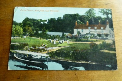 G605 Auf dem Severn HOLT FLEET Hotel in der Nähe von Worcester Postkarte um 1920