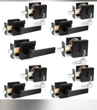 READ DESCRIP Entry Levers & Single Cylinder Deadbolts  Square 5 Pack Keyed H2