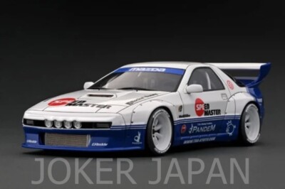 Miniature Ignition Model 1/18 - PANDEM RX-7 (FC3S) Blanc/Bleu - IG2917 - Neuve