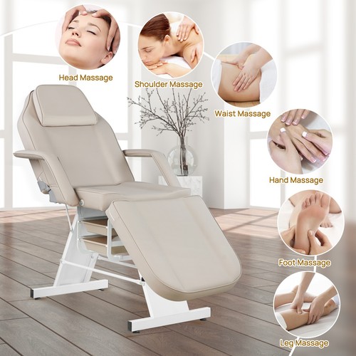 Tattoo Chair Facial Chair for Client Beauty Chair Artist Spa Bed Gray - Picture 6 of 8