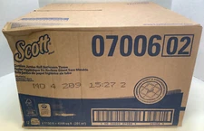 Scott 07006 Coreless Jumbo Jr. 2-Ply Toilet Paper Rolls, 12 Rolls, Free Shipping