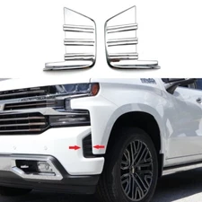 For 2019-2021 Chevy Silverado 1500 Chrome Front Fog Light Cover Trim Bezel