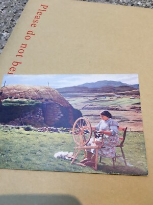 PORT NA LONG CROFTER SPINNEN WEBEN PORTRAIT SKYE VINTAGE POSTKARTE A