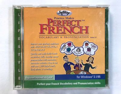 Speak Fluent French: Practice Makes Perfect French  Windows 3.1 CD ROM Beginners