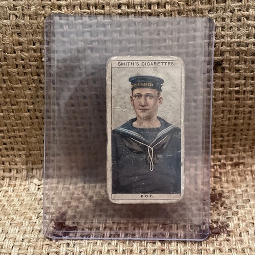 SMITHS ANCESTRAL CIGARETTE TOBACCO CARD NAVAL DRESS BADGES No.47 BOY HMS GANGES - Picture 4 of 10