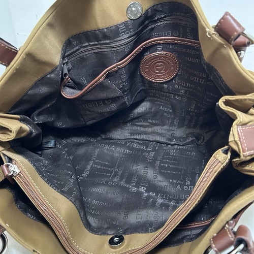 Etienne Aigner Large Tote Shoulder Bag Handbag Purse Brown Canvas - Picture 14 of 17