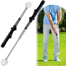 Golf Retractable Swing Practice Stick Sound Assist Indoor Outdoor Training Aids