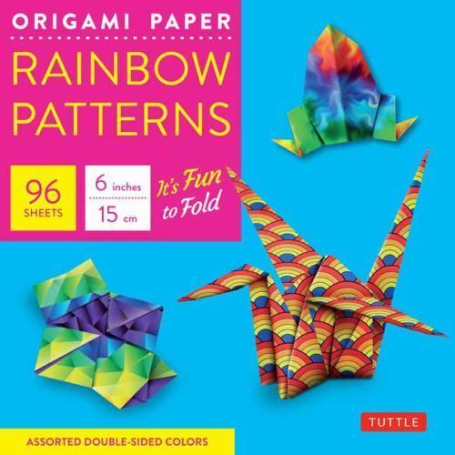 Origami Paper 100 Sheets Rainbow Patterns 6" (15 Cm) : Tuttle Origami Paper: Double-Sided Origami Sheets Printed With 8 Different Patterns (Instructions For 7 Projects Included) . Tuttle Studio - Image 4
