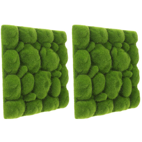2pcs Lifelike Faux Moss Wall Decor Fake Moss Turf DIY Wall Moss Ornament