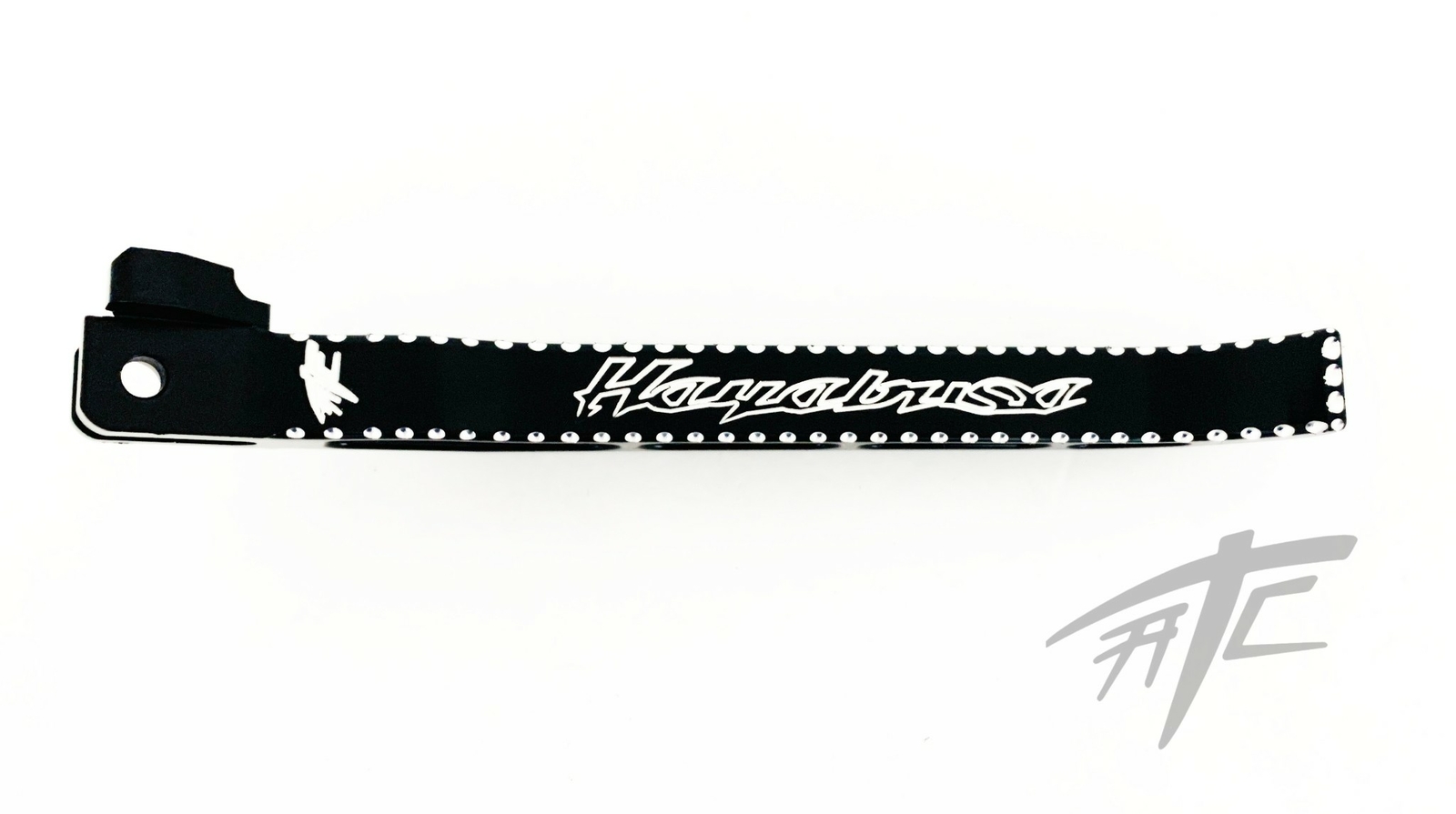 HAYABUSA ENGRAVED BLACK DIAMOND CUT STOCK LENGTH KICKSTAND 2002 SUZUKI HAYABUSA