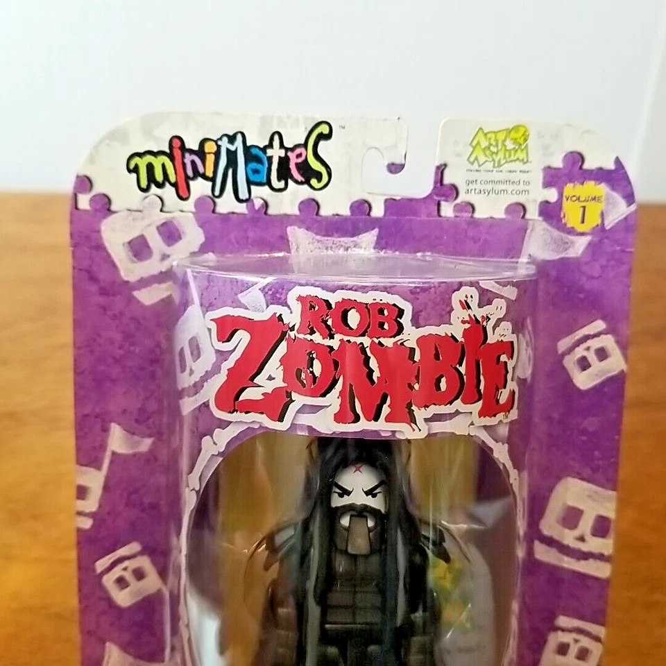 Figura Sellada Minimates Art Asylum 3" Rob Zombie Super Beast Volumen 1 2002 Foto 4 de 4