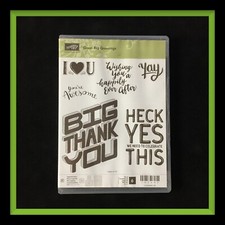 Stampin' Up GREAT BIG GREETINGS Stamp Set - BOLD statements NEW