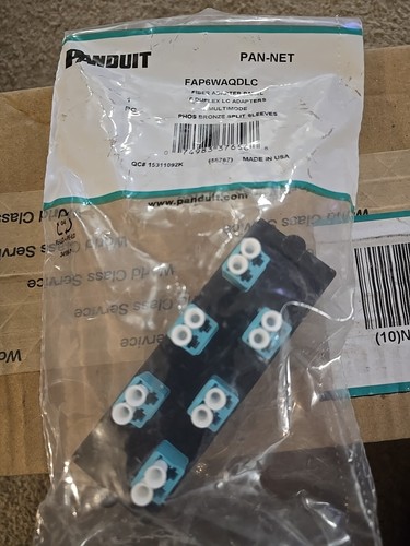 Neuf boîte PANDUIT FAP6WAQDLC panneau adaptateur fibre LC AQUA multimode LIVRAISON GRATUITE - Photo 3/3