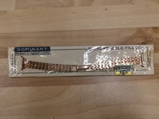 NOS Vintage Dominant Loop End 1/20-14KT Rose Gold Filled Ladies Watch Band