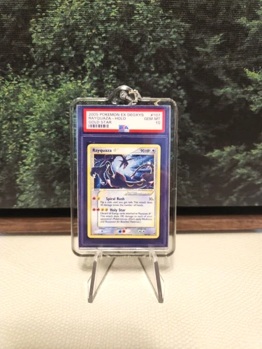 2005 Pokemon EX Deoxys Rayquaza Gold Star GEM MINT 10 Gift Keychain 2x3 🔥