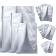 200pcs Aluminum Foil Bags Heat Seal Mylar Food Storage Packaging Vacuum Pouches