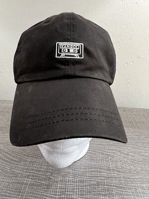 RARE Kangol Mix Tape Baseball Cap Cotton Graphic Print on Underside Black