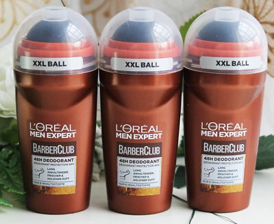 L'ORÉAL 3x50ml L'Oreal Men Expert Barber Club 48H Schutz Deo XXL Roll-On Loreal
