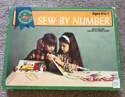 Vintage 1969 Child Guidance Educational Activity Sew By Number Ages 4-7 learning