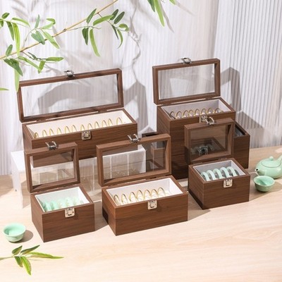 Handcrafted Wooden Jewelry Box with Dividers Antique Style Finish Storage Case