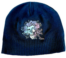 Grateful Dead Black Beanie Purple Pink Bertha 100 Cotton