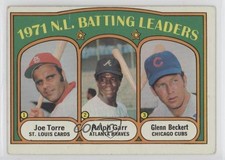 1972 Topps League Leaders Joe Torre Ralph Garr Glenn Beckert #85 HOF 5sb