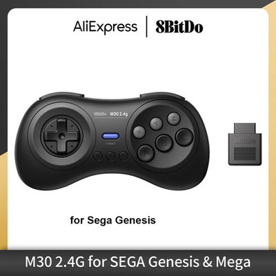 8BitDo M30 2.4G Wireless Gamepad Gaming Controller for Original Sega Genesis and