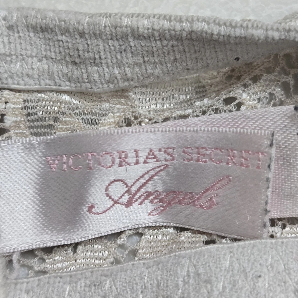 Victoria's Secret женщин бюстгальтер 36DD светло-серый ангелы футболка на косточках кружева - Изображение 3 из 4