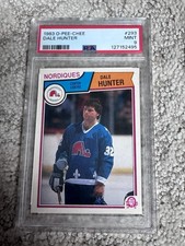 1983 O-PEE-CHEE OPC HOCKEY CARD PSA 9 QUEBEC NORDIQUES DALE HUNTER