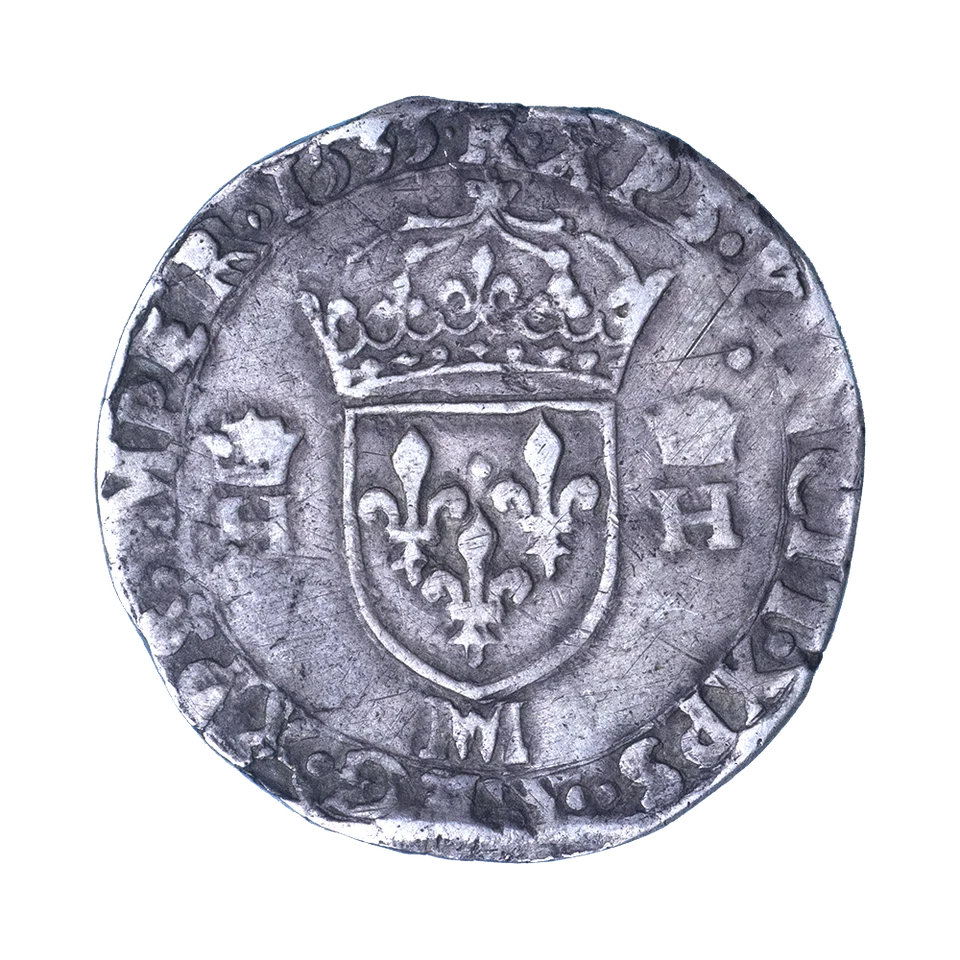 Henri II-Teston 1555 Toulouse, France, Argent, TB+ - Photo 2/3