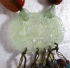 CHINESE JADE & MULTIPLE STONE BEAD NECKLACE, CHOKER LENGTH LOVELY FINE CONDITION — photo 3
