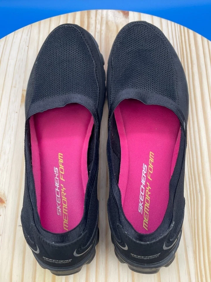 Skechers Ez Flex 2 Running Sneaker Women's Sz 9.5 Black Mesh Slip On Closed Toe - Image 4 of 4