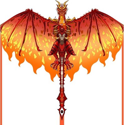 Large Red Dragon Kite for Kids & Adults - Easy Assembly & Eye-Catching Design!