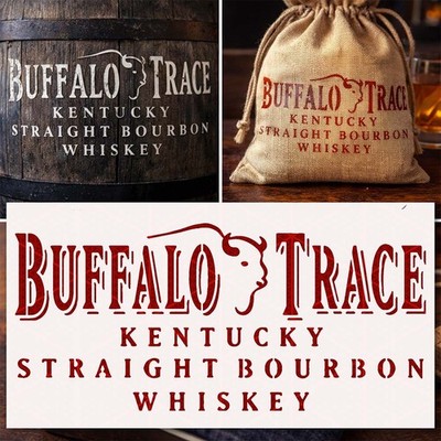 Buffalo Trace Stencil   Bourbon Whiskey Logo, Distillery, Bar, Craft, Decor Art