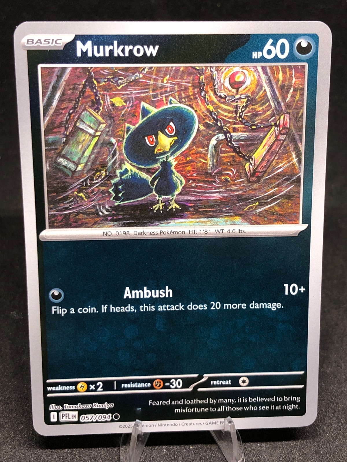 Pokémon TCG Murkrow 057/094 Phantasmal Flames Reverse Holo NM
