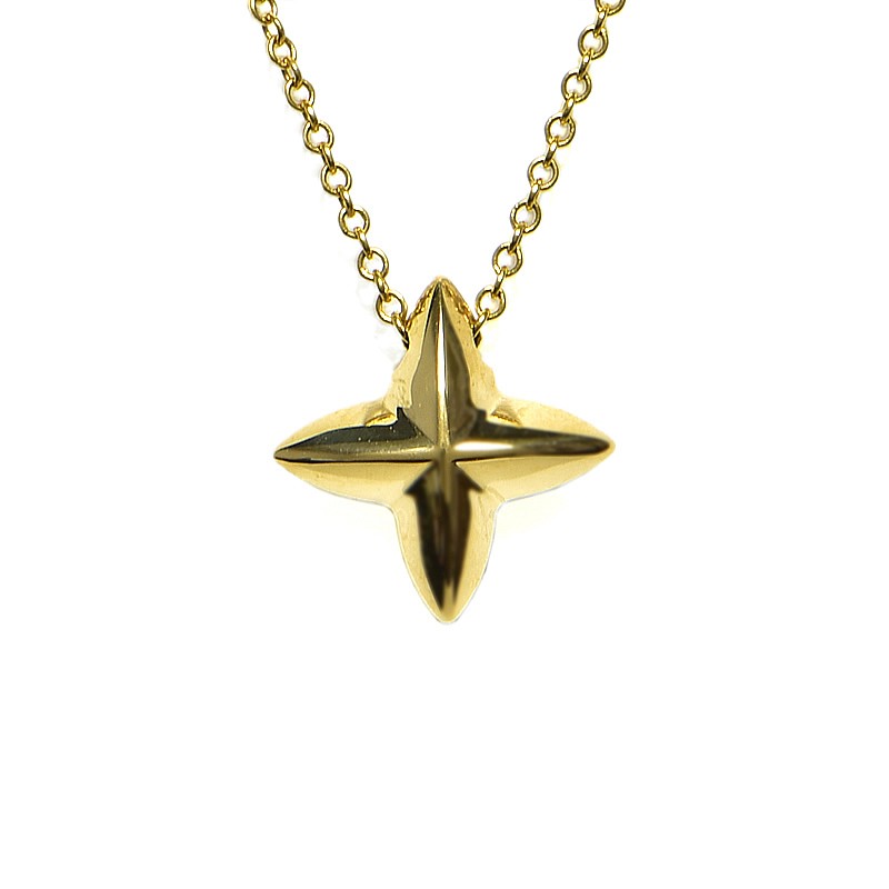Tiffany&Co. Sirius Star Pendant 18K Yellow Gold Elsa Peretti Necklace 42cm