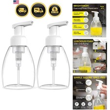 Foaming Soap Dispenser Pump Bottles, BPA Free Empty Refillable Plastic Contai...