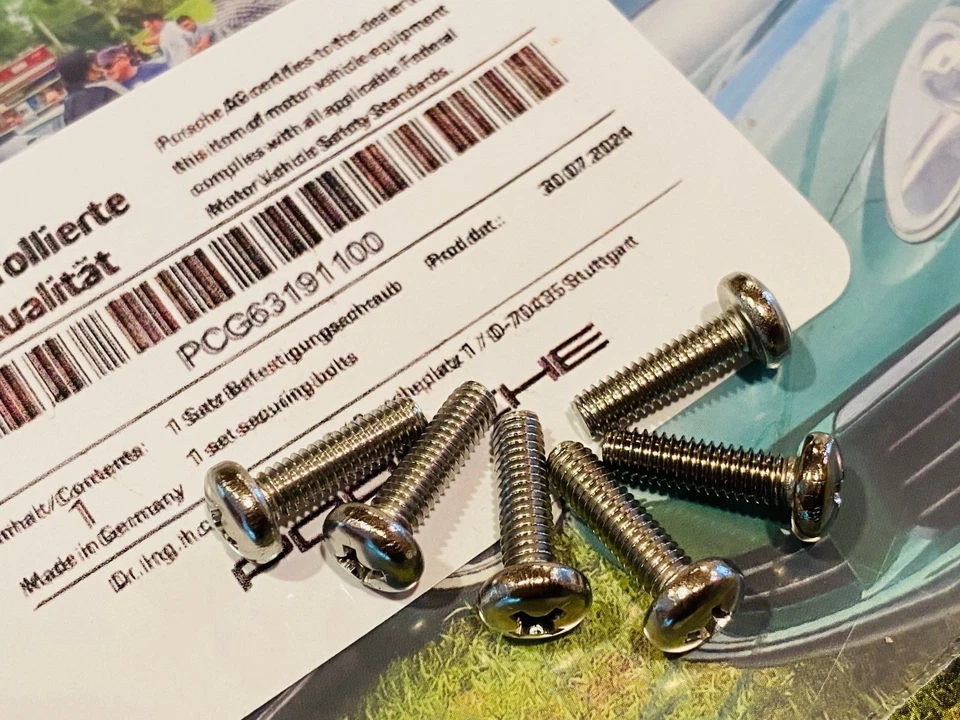 PORSCHE 911 912 LUZ TRASERA LENTE SEÑAL DE GIRO LENTE TORNILLO ARANDELA JUEGO ACERO INOXIDABLE Foto 2 de 3